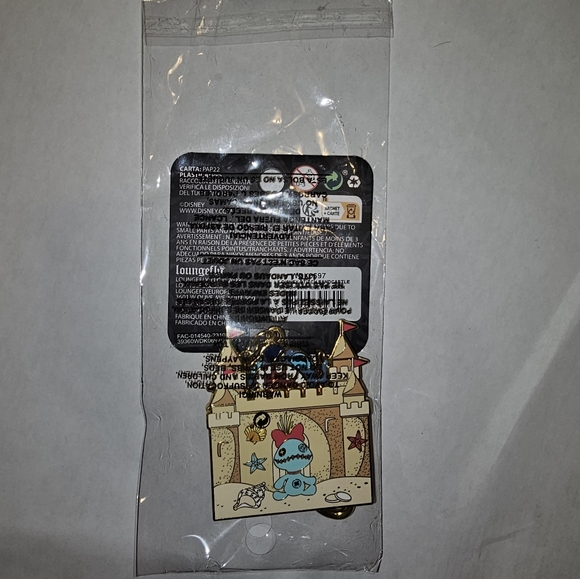 Loungefly Disney Stitch Sandcastle Beach Surprise Mini Backpack Wallet Keychain - Picture 14 of 15